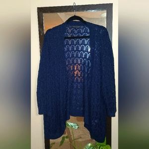 Nappa Valley MINT CONDITION Shell stitch Cardigan Sz 3X Perfect addition